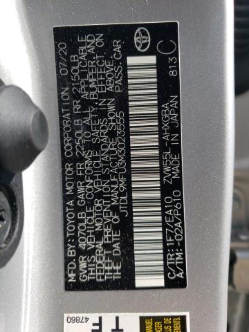 2021 Toyota Prius Le VIN: JTDL9MFU3M3023555 Lot: 62035654