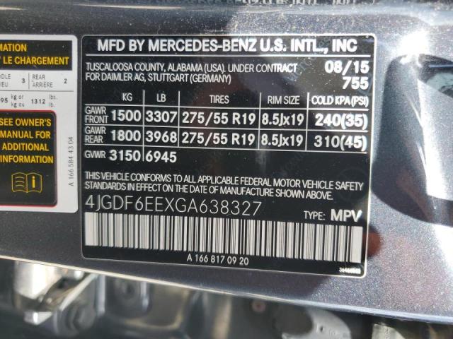 VIN 4JGDF6EEXGA638327 2016 Mercedes-Benz GL-Class, ... no.13