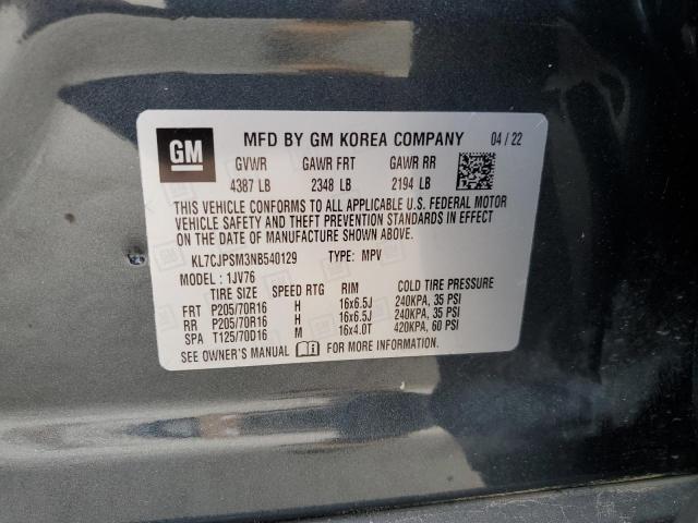 2022 CHEVROLET TRAX 1LT - KL7CJPSM3NB540129
