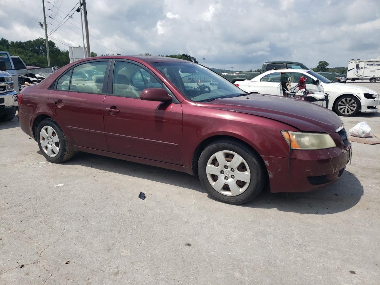 Lot #2776528130 2008 HYUNDAI SONATA GLS