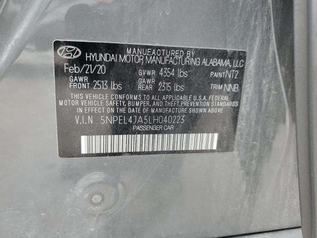2020 Hyundai Sonata Sel VIN: 5NPEL4JA5LH040223 Lot: 63035374