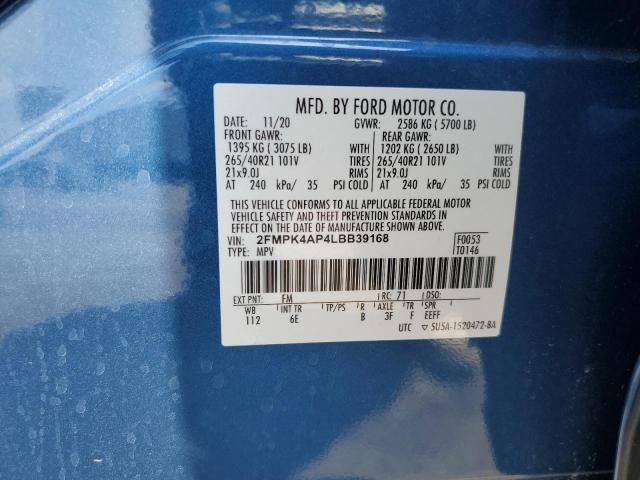 2020 FORD EDGE ST - 2FMPK4AP4LBB39168