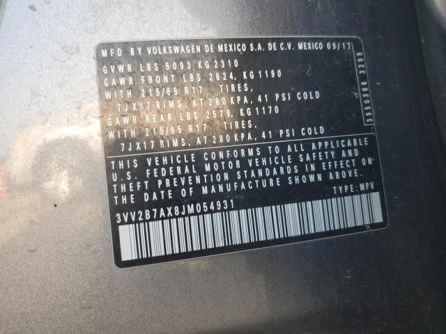 2018 VOLKSWAGEN TIGUAN SE - 3VV2B7AX8JM054931