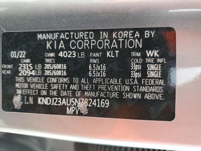 2022 Kia Soul Lx VIN: KNDJ23AU5N7824169 Lot: 62314334