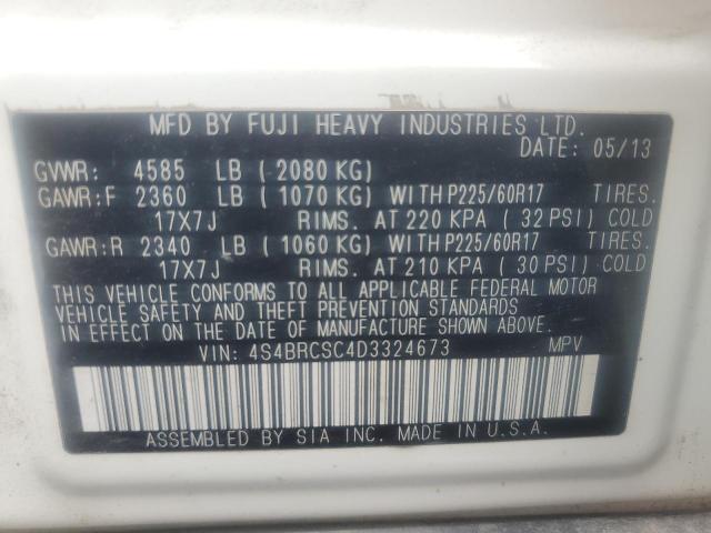 2013 Subaru Outback 2.5I Limited VIN: 4S4BRCSC4D3324673 Lot: 62054984