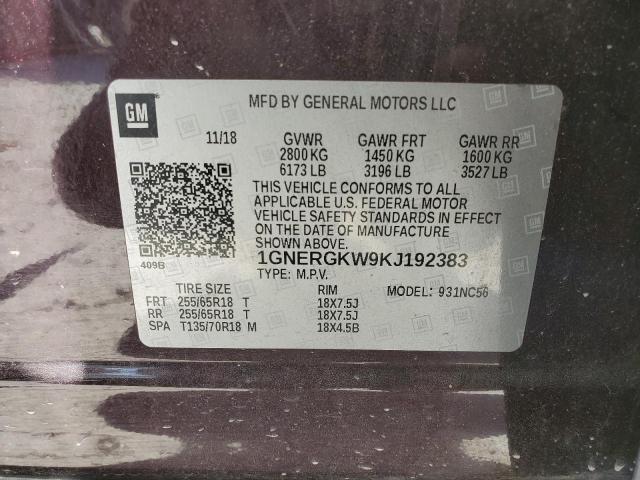 2019 CHEVROLET TRAVERSE L - 1GNERGKW9KJ192383