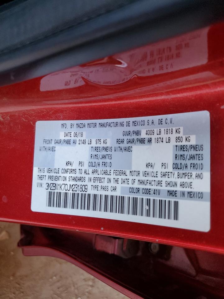 3MZBN1K70JM231809 2018 Mazda 3 Sport