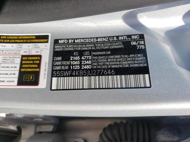 2018 MERCEDES-BENZ C 300 4MAT - 55SWF4KB5JU277646