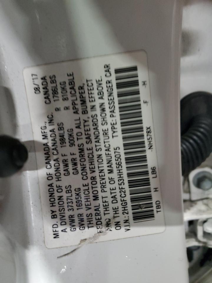 2HGFC2F53HH565075 2017 Honda Civic Lx 2HGFC2F53HH565075 2017 Honda Civic Lx