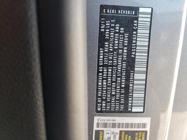 2011 Volkswagen Golf VIN: WVWMM7AJ5BW329461 Lot: 61441554