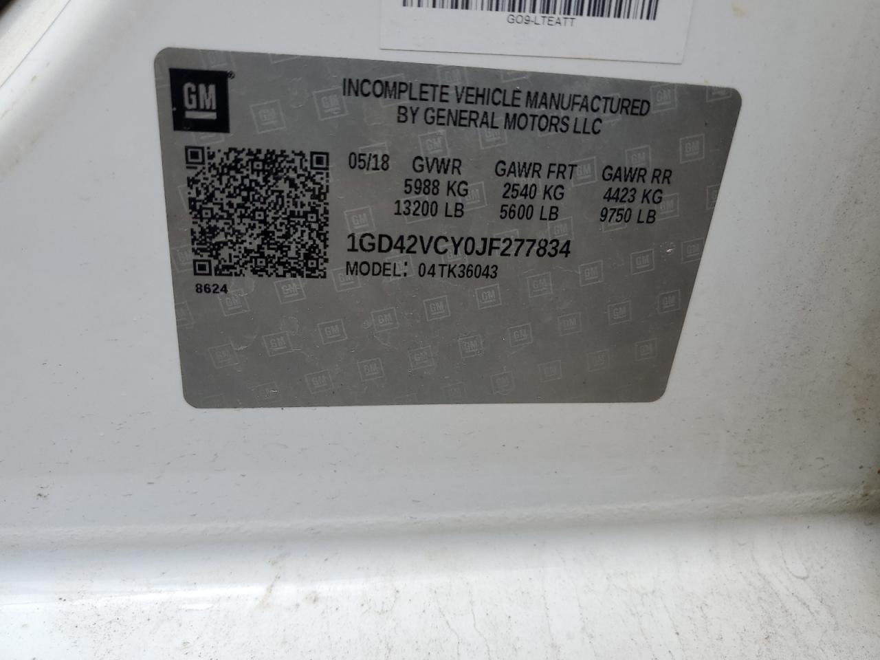 1GD42VCY0JF277834 2018 GMC Sierra K3500