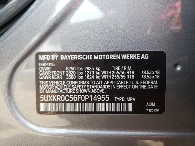 VIN 5UXKR0C56F0P14955 2015 BMW X5, Xdrive35I no.12