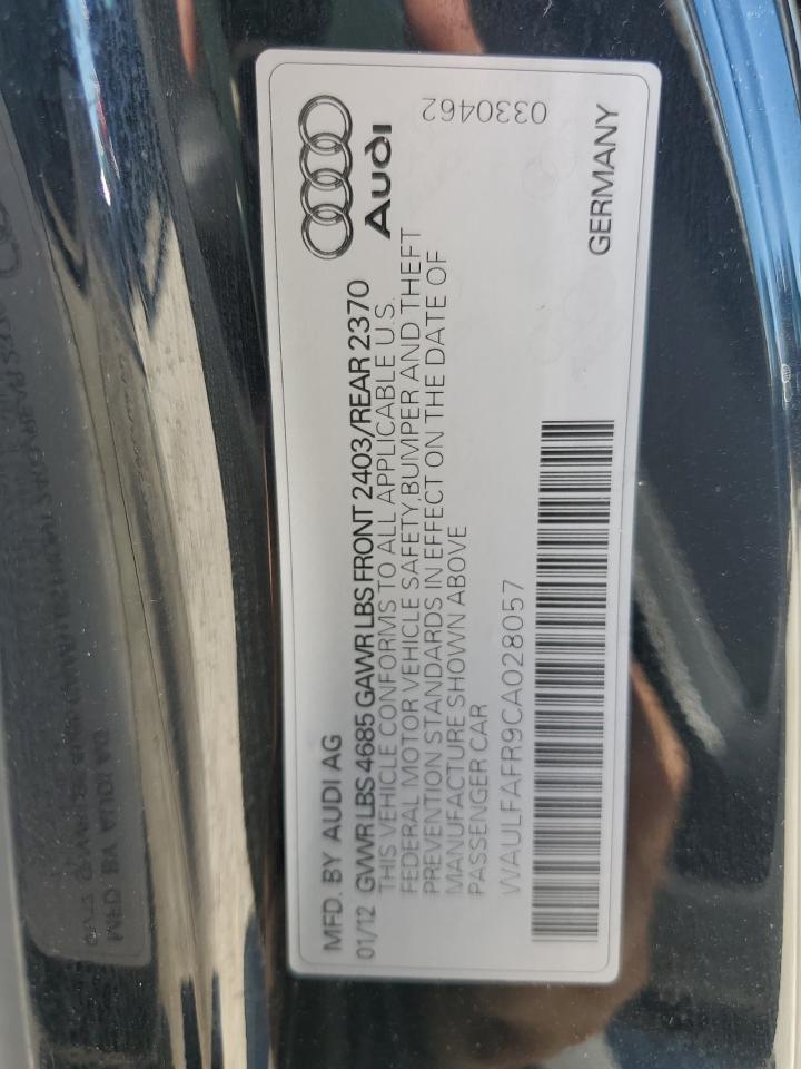 WAULFAFR9CA028057 2012 Audi A5 Premium Plus