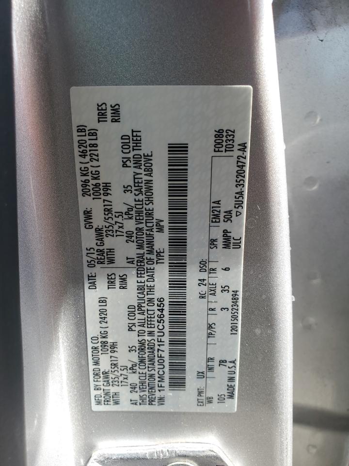 1FMCU0F71FUC56456 2015 Ford Escape S