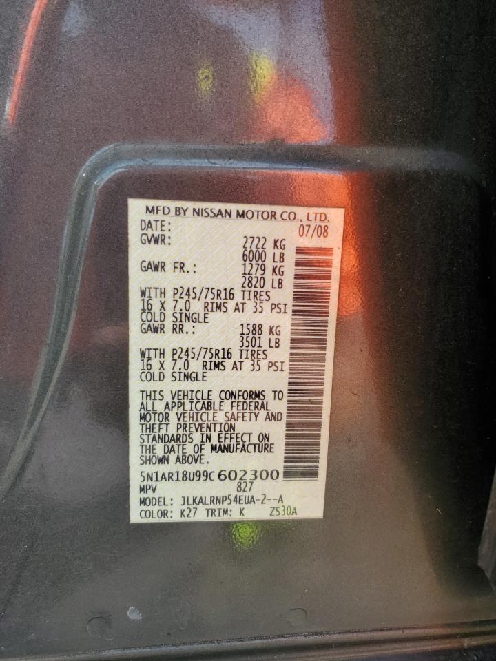 5N1AR18U99C602300 2009 Nissan Pathfinder S