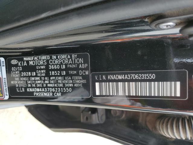 2013 Kia Rio Lx VIN: KNADM4A37D6231550 Lot: 63146674