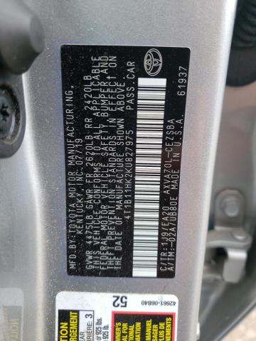 VIN 4T1B11HK2KU827975 2019 Toyota Camry, L no.12