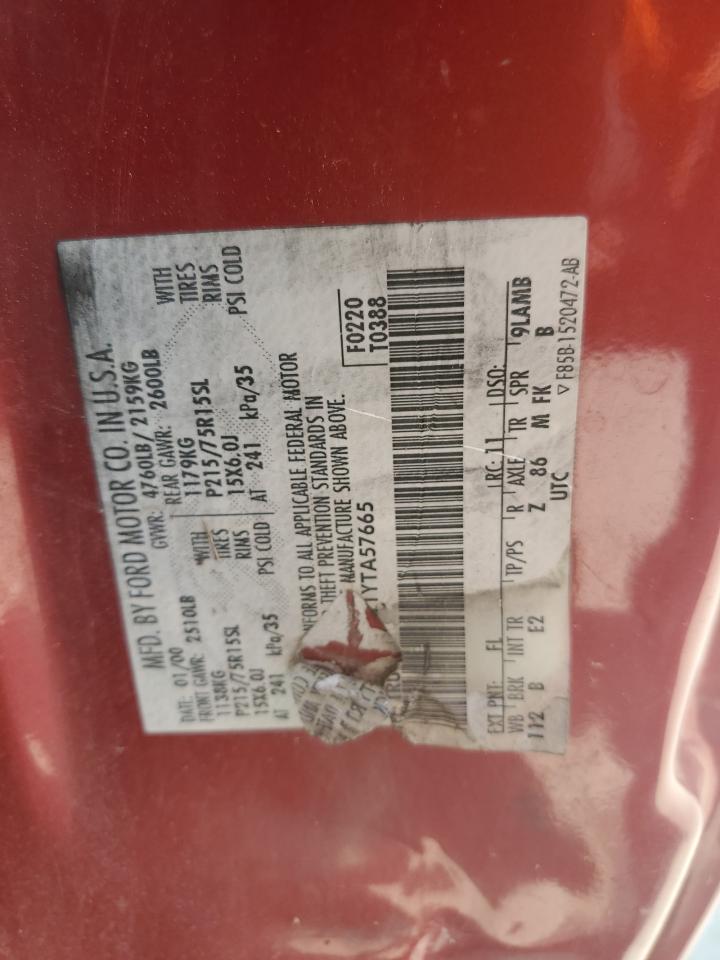 1FTYR11V1YTA57665 2000 Ford Ranger