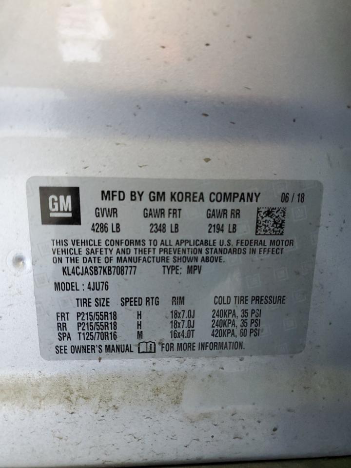 KL4CJASB7KB708777 2019 Buick Encore Preferred