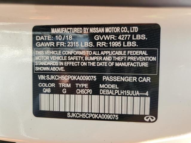 2019 INFINITI QX30 PURE - SJKCH5CP0KA009075