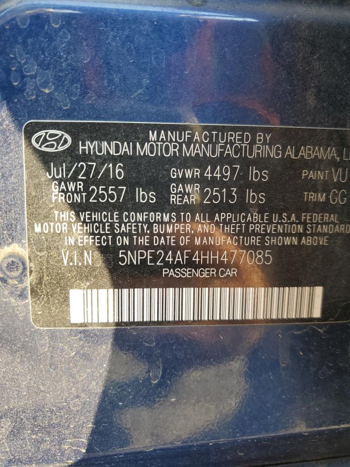 5NPE24AF4HH477085 2017 Hyundai Sonata Se