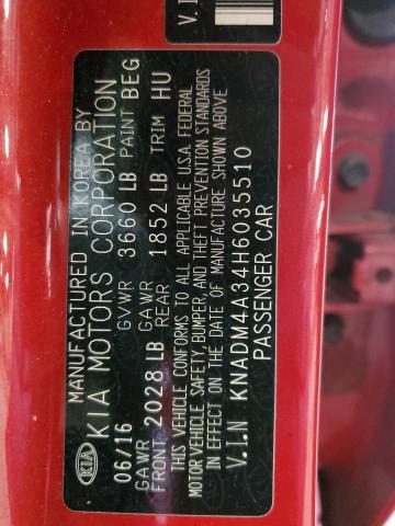 2017 KIA RIO LX KNADM4A34H6035510