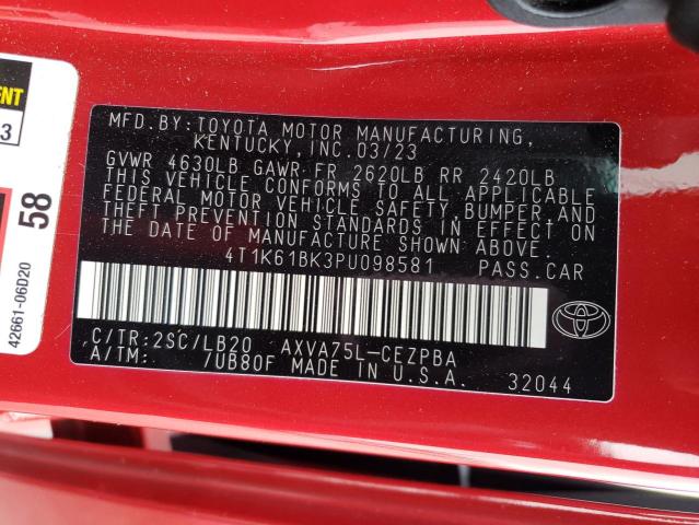 2023 TOYOTA CAMRY XSE - 4T1K61BK3PU098581