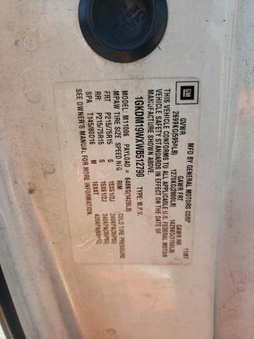 1998 GMC Safari Xt VIN: 1GKDM19WXWB512790 Lot: 61984624