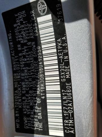 2011 Toyota Avalon Base VIN: 4T1BK3DB1BU412550 Lot: 63170094