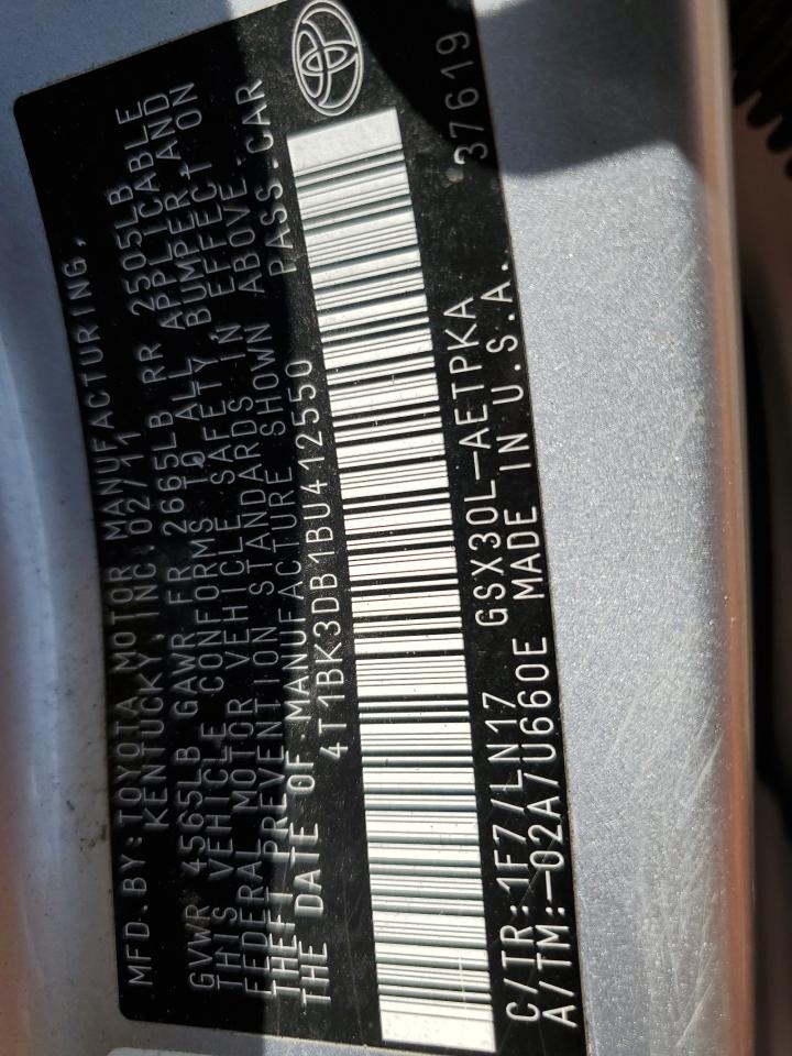 4T1BK3DB1BU412550 2011 Toyota Avalon Base