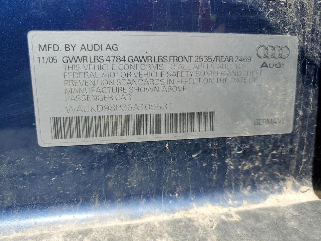 WAUKD98P06A109531 2006 Audi A3 S-Line 3.2 Quattro