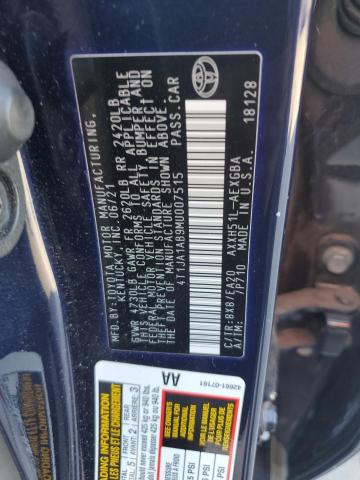 2021 Toyota Avalon Xle VIN: 4T1JA1AB9MU007515 Lot: 61636054