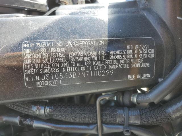 2022 SUZUKI GSX-S750 M - JS1C533B7N7100229