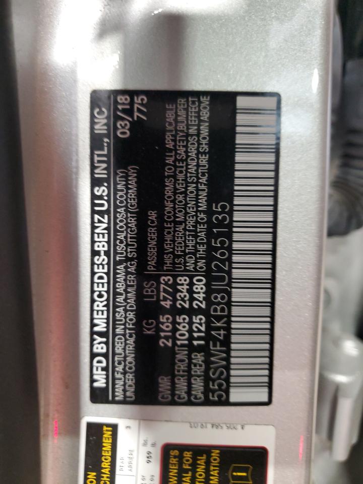 55SWF4KB8JU265135 2018 Mercedes-Benz C 300 4Matic