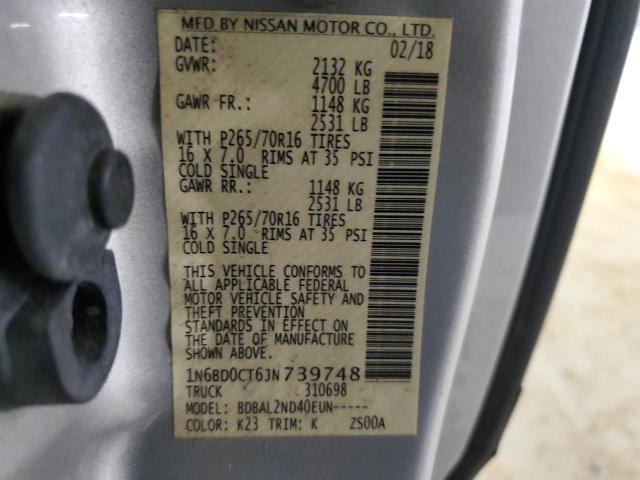 2018 NISSAN FRONTIER S - 1N6BD0CT6JN739748