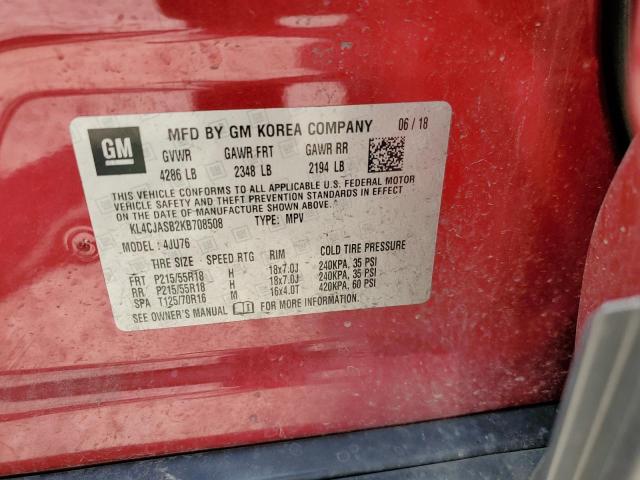 2019 Buick Encore Preferred VIN: KL4CJASB2KB708508 Lot: 63256064