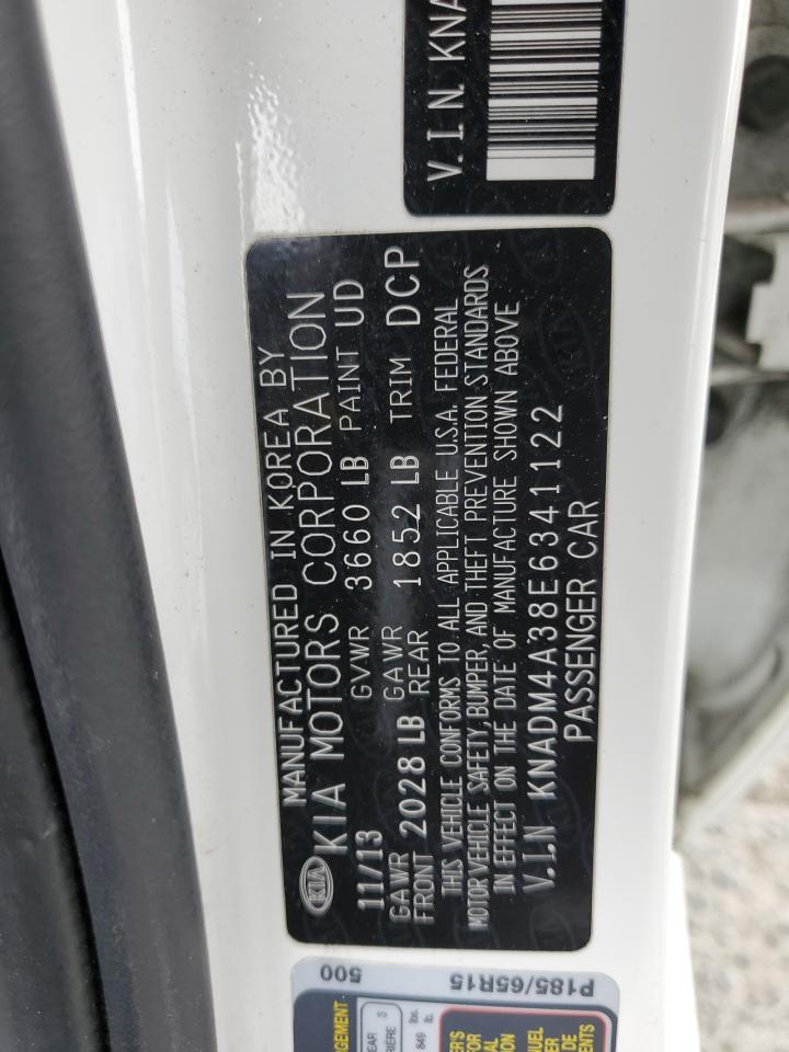 KNADM4A38E6341122 2014 Kia Rio Lx