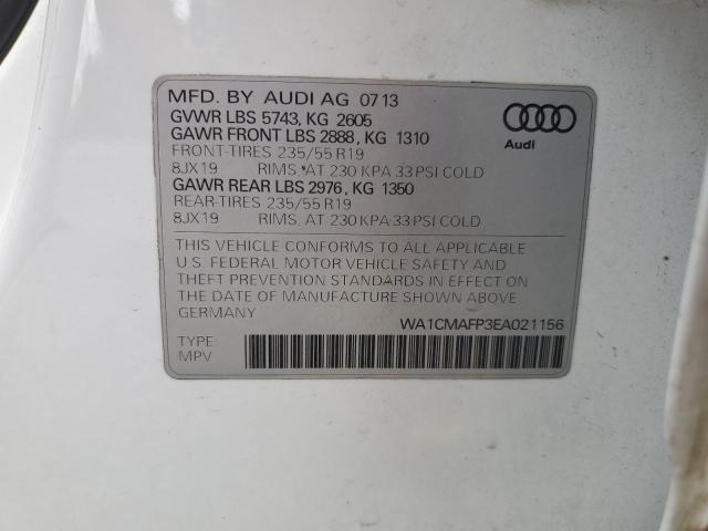 2014 Audi Q5 Tdi Premium Plus VIN: WA1CMAFP3EA021156 Lot: 61456114