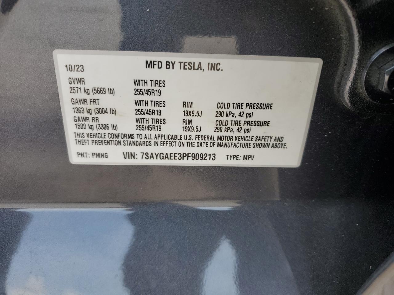 7SAYGAEE3PF909213 2023 Tesla Model Y