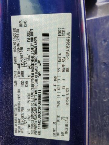 1FMCU0G73FUB65011 2015 Ford Escape Se