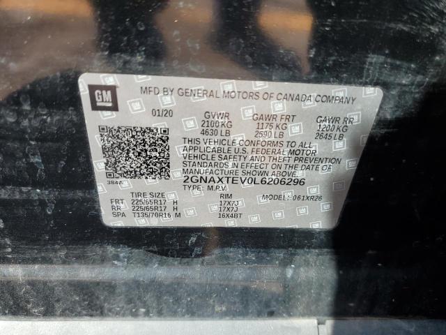 2020 Chevrolet Equinox Lt VIN: 2GNAXTEV0L6206296 Lot: 60837854
