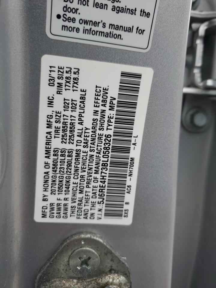 5J6RE4H73BL058326 2011 Honda Cr-V Exl