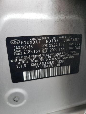 KMHD84LF6HU102839 2017 HYUNDAI ELANTRA - Image 13