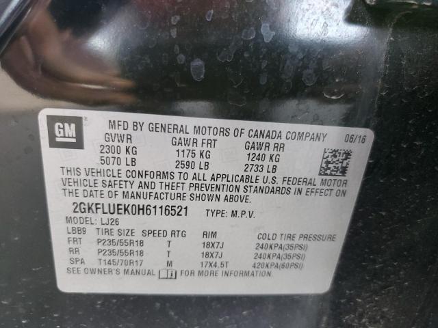 2017 GMC TERRAIN SL - 2GKFLUEK0H6116521