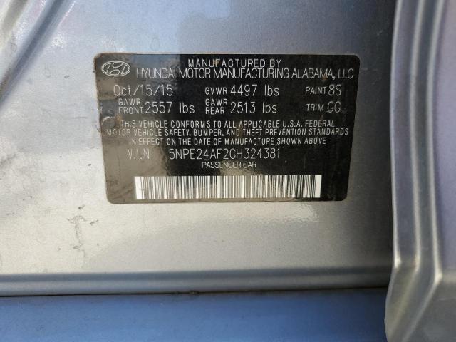 2016 Hyundai Sonata Se VIN: 5NPE24AF2GH324381 Lot: 61763044