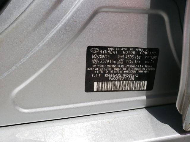 2017 HYUNDAI AZERA KMHFG4JG1HA591272
