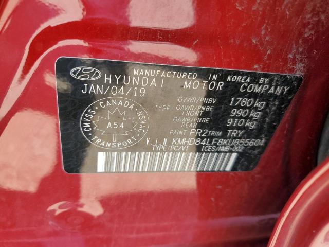 2019 HYUNDAI ELANTRA SE - KMHD84LF8KU855604