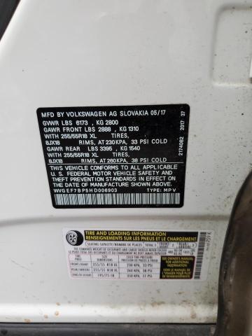 2017 VOLKSWAGEN TOUAREG SP - WVGEF7BP5HD006903