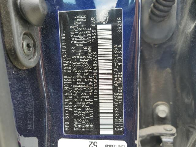 VIN 4T1G11AK3MU485228 2021 Toyota Camry, SE no.13