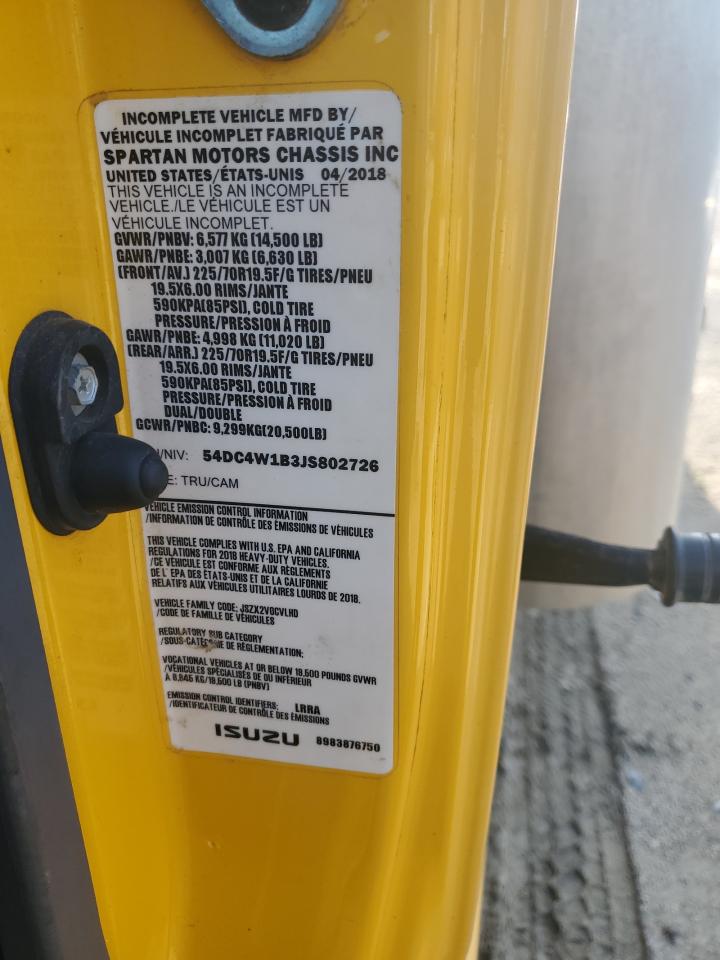 54DC4W1B3JS802726 2018 Isuzu Npr Hd